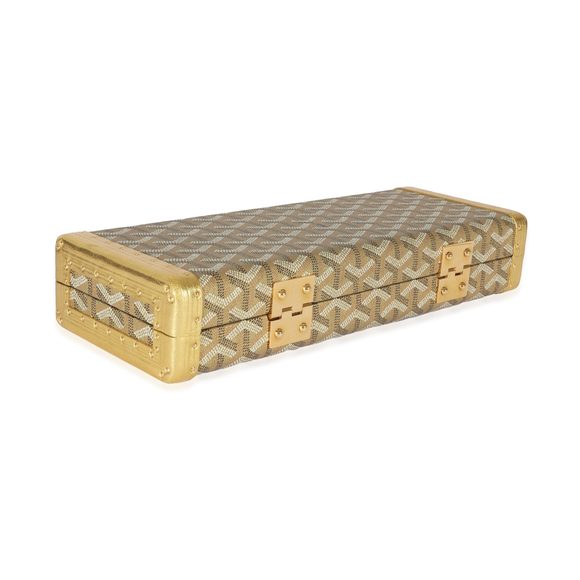 Goyard Gold Goyardine Saint Honore Trunk Clutch - Picture 6 of 8